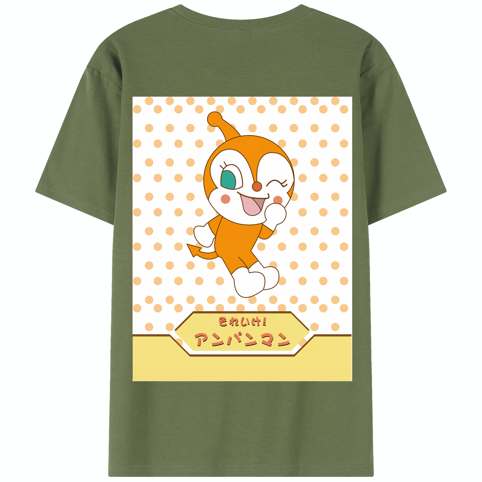 （画像用） アンパンマン Anpanman 綿100％半袖Tシャツ（背面プリント）